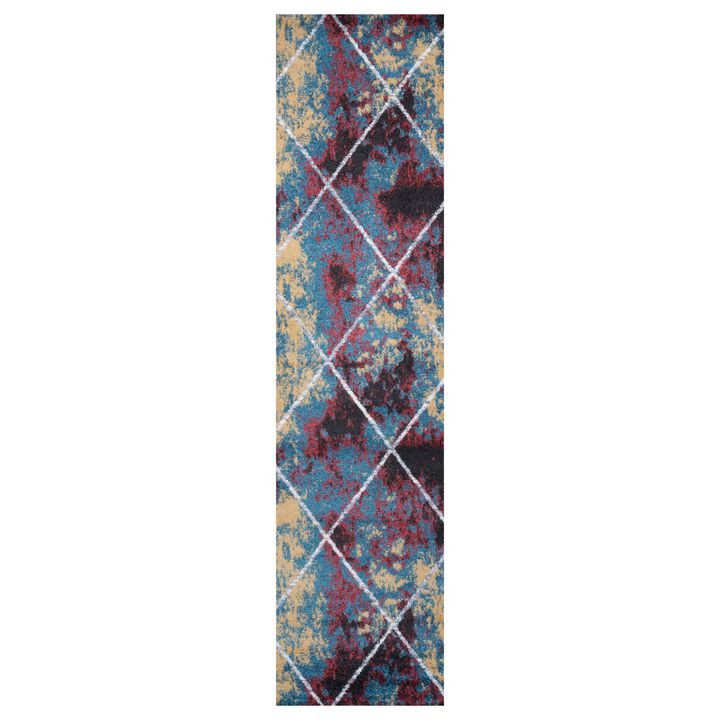 Cole Minimalist Diamond Trellis Area Rug