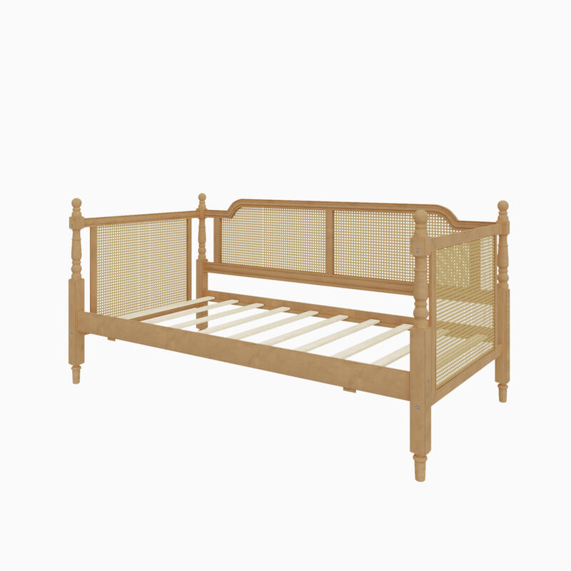 Merax Traditional Style Rattan Daybed with 2 Drawers