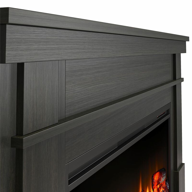 Elmcroft Wide Mantel with Linear Electric Fireplace