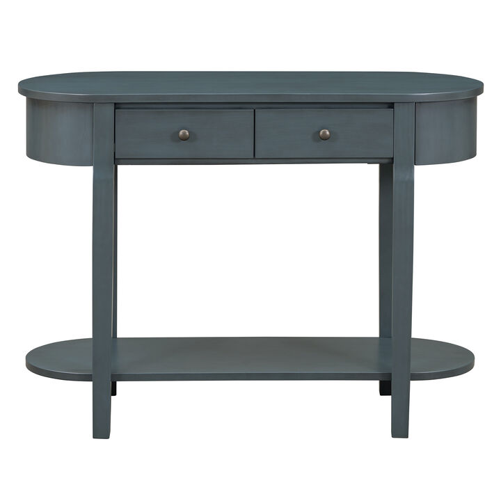 Merax Retro Console Table with 2 Drawers
