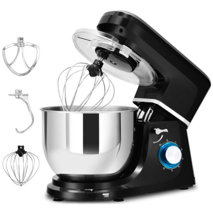 6 Speed 7.5 Qt Tilt-Head Stainless Steel Electric Food Stand Mixer