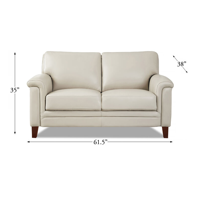 Westcott Top Grain Leather Loveseat