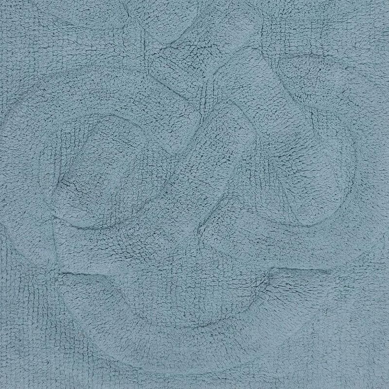 Knightsbridge Tuft Twisted 220 GSF Non Skid Back Bath Rug 17 x 24 - Light Blue