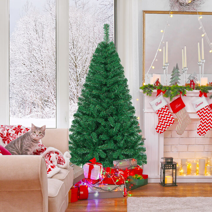 Artificial PVC Hinged Christmas Tree with Solid Metal Stand