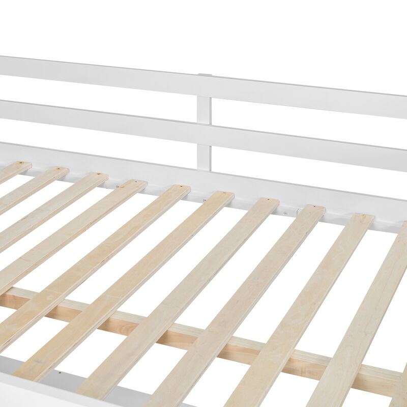 Merax Loft Bed with Desk  and Storage Shelves