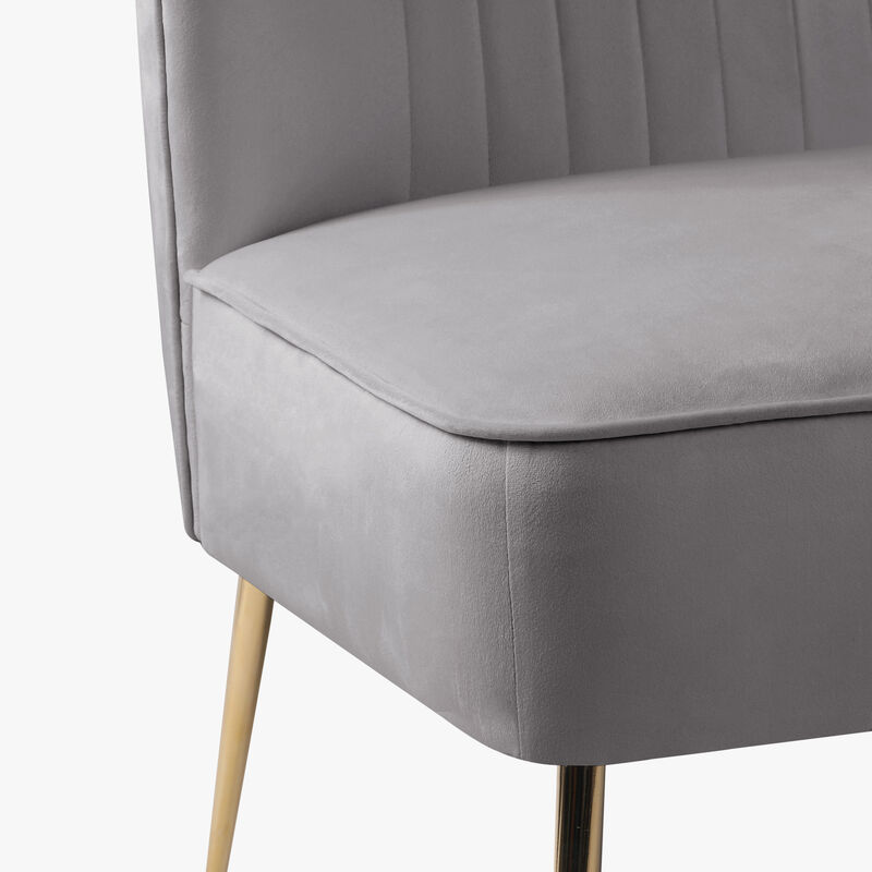 WestinTrends 46" Wide Upholstered Velvet Love Seat Sofa