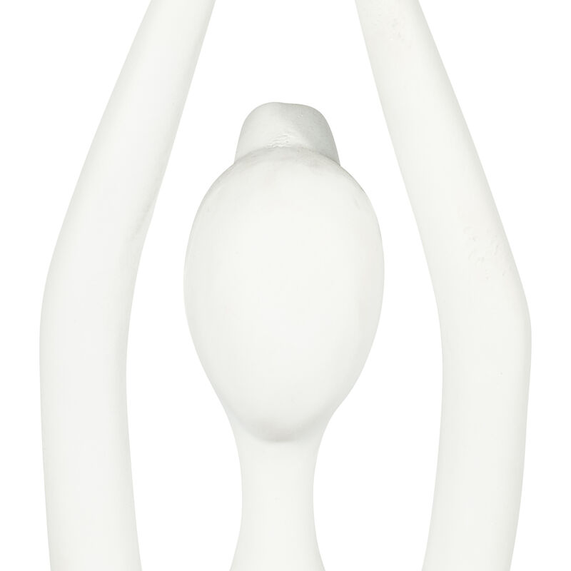 White 10" Resin Yoga Ladies Set
