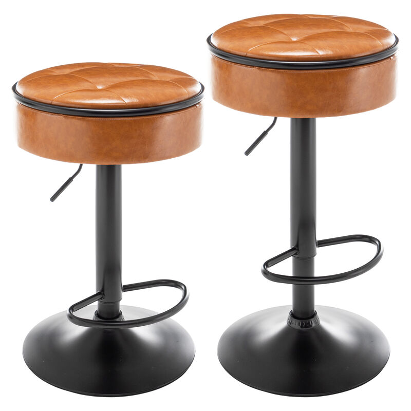 Comfortable Swivel Barstools with Adjustable Height, Storage, and Multipurpose Use