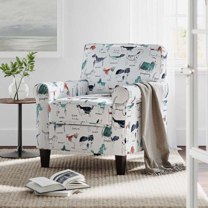 Jofran Baxter Puppy Upholstered Classic Traditional Accent Chair