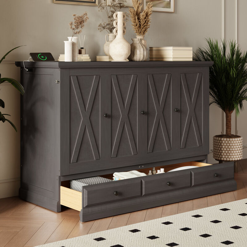 Merax Murphy Bed with Charging Station