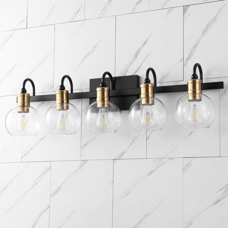 Marais Iron/Glass Rustic Vintage LED Vanity Light