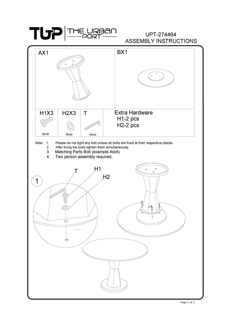 Riko Coffee Table, 27 Inch Round White Marble Top, Modern Black Iron Hourglass Pedestal Base