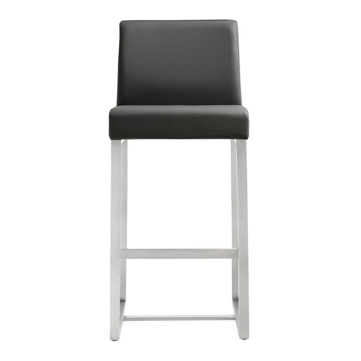Belen Kox Grey Stainless Steel Counter Stool Set, Belen Kox