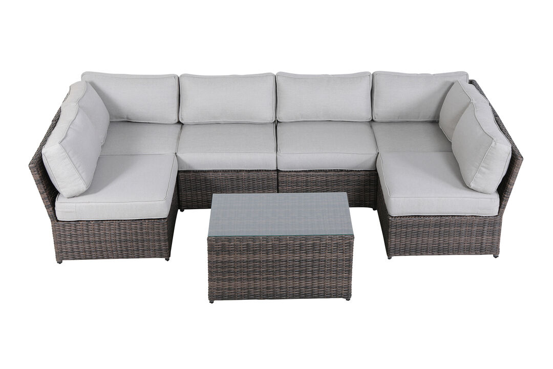 Living Source International Wicker Fully Assembled 4 - Person Seating Group with Cushions New