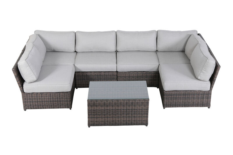 Living Source International Wicker Fully Assembled 4 - Person Seating Group with Cushions New