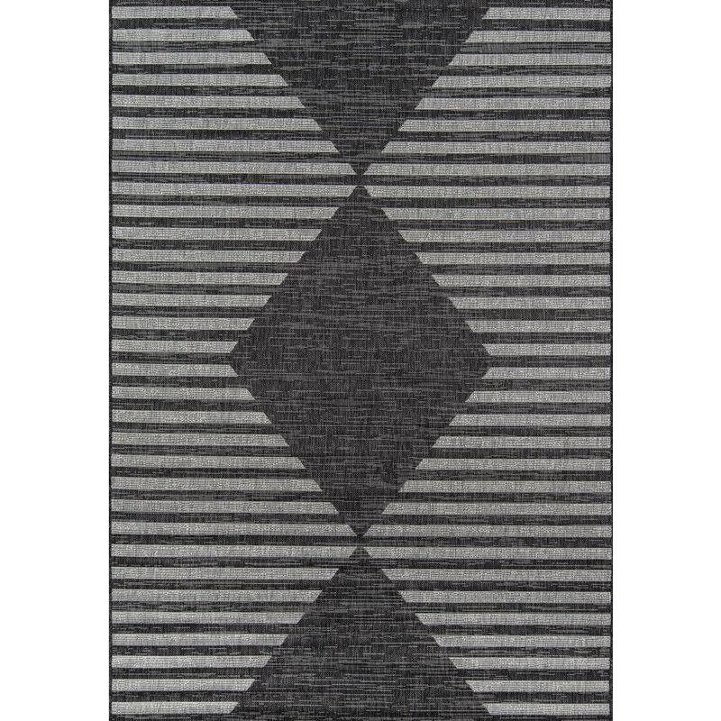 Novogratz Contemporary Rectangle Area Rug, Charcoal, 3'11 X 5'7
