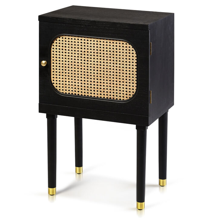 Ebony Wood & Ivory Side Table