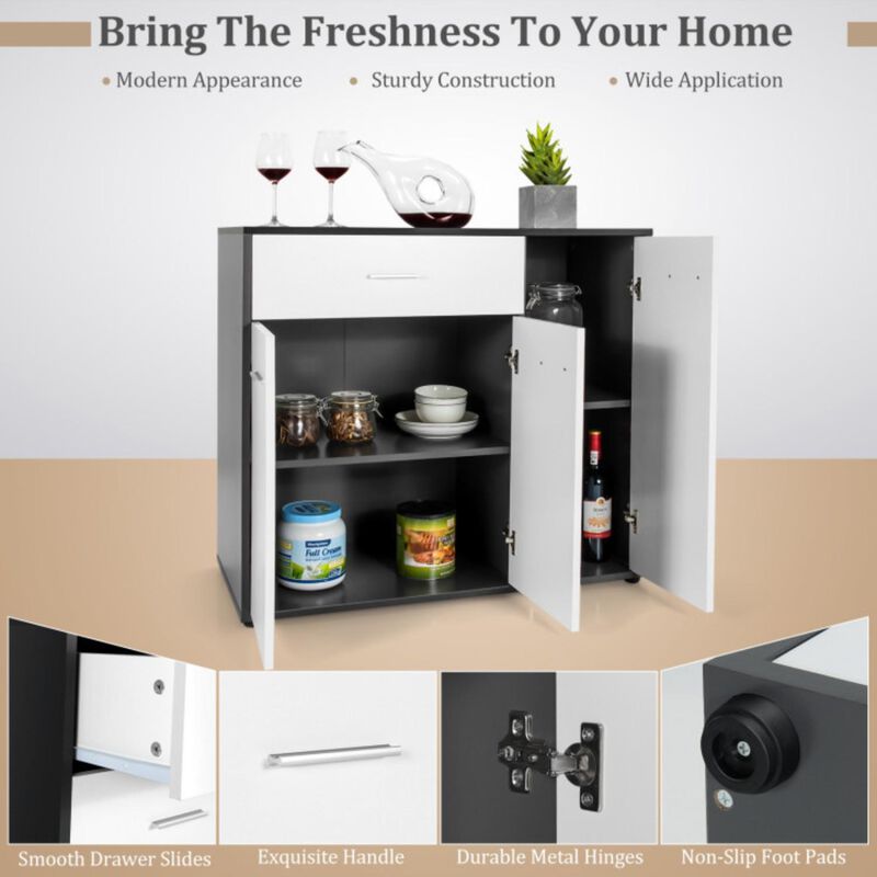 Hivvago Buffet Sideboard Storage Cabinet with Spacious Table Top