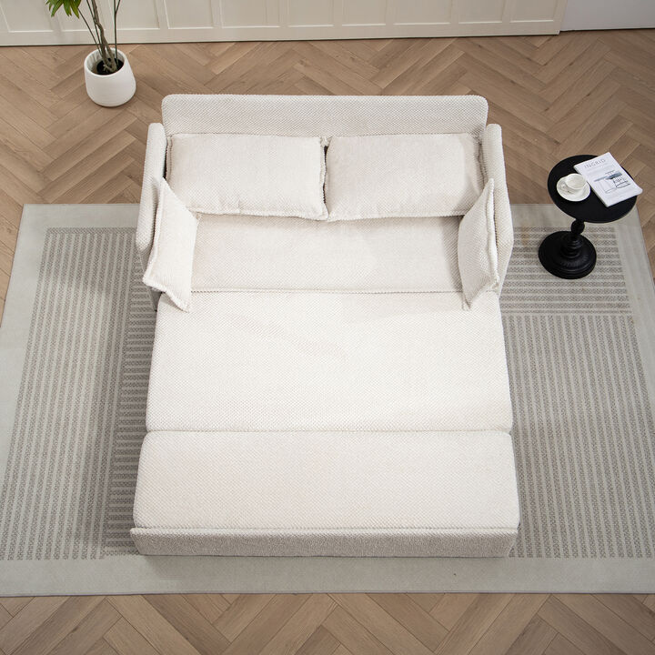 Merax Corduroy Convertible Sleeper Loveseat Sofa Couch