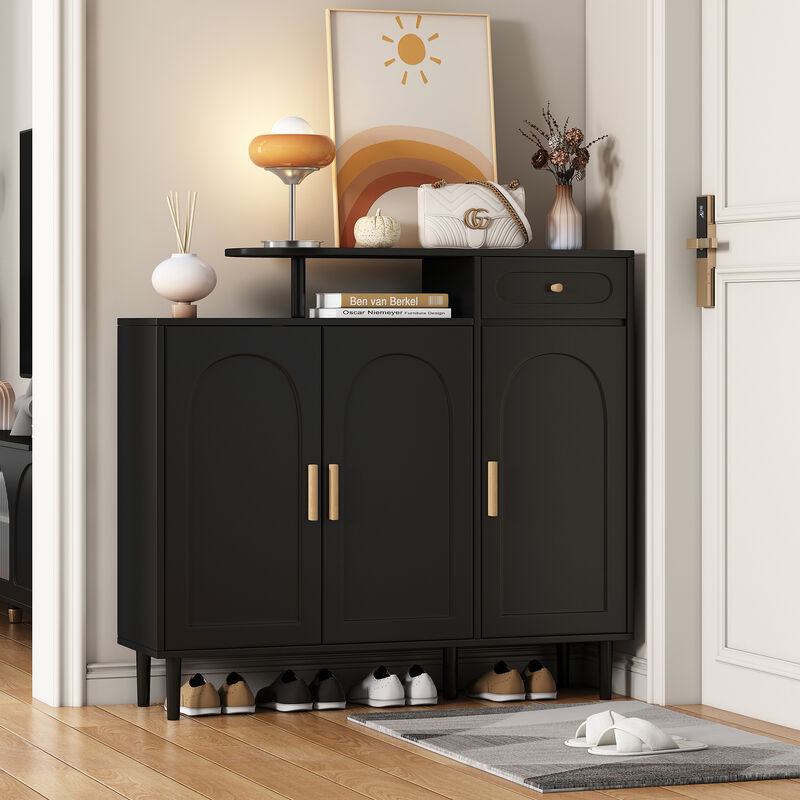 Merax Elegant Shoe Cabinet with 3 Doors