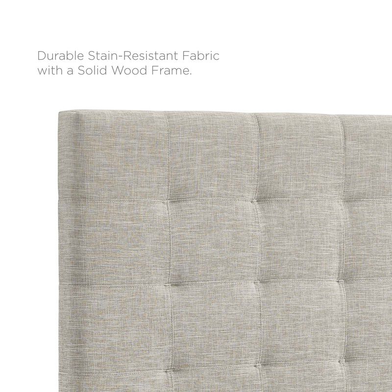 Modway - Paisley Tufted King and California King Upholstered Linen Fabric Headboard Beige