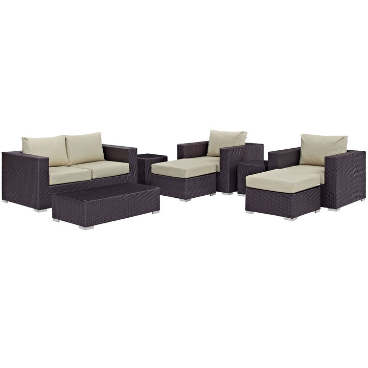 Modway - Convene 8 Piece Outdoor Patio Sofa Set