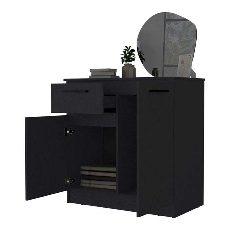 Loonam 2-Door 1-Drawer Dresser Black