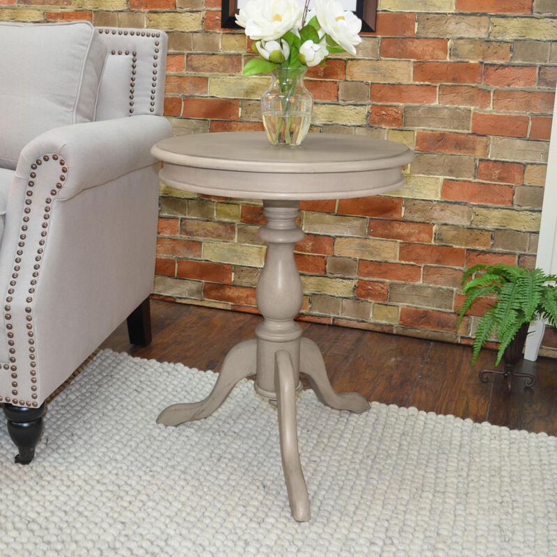 Carolina Living Gilda Side Table - Weathered Gray