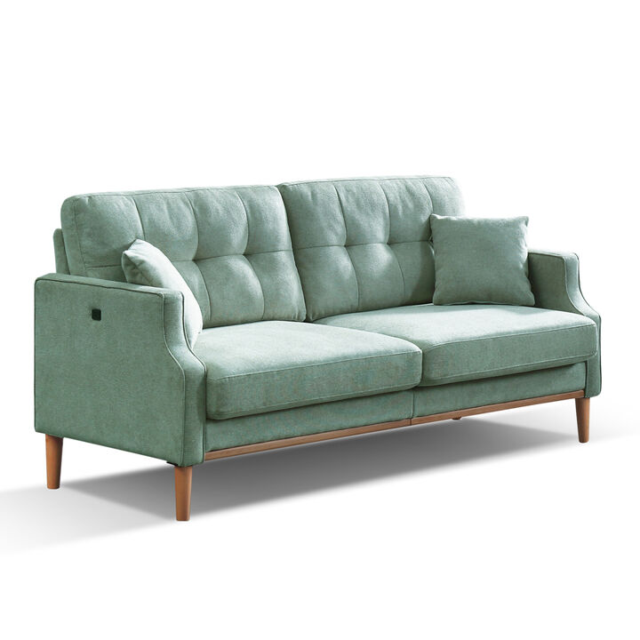 Living Space Sofa 3 Seater With Waterproof Fabric, USB Charge Port