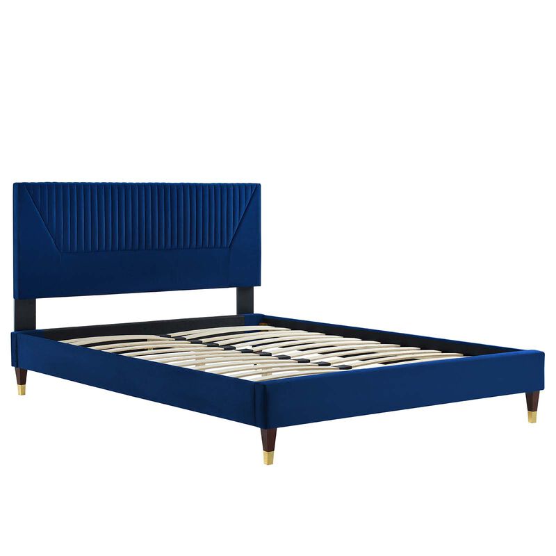 Modway - Yasmine Channel Tufted Performance Velvet King Platform Bed