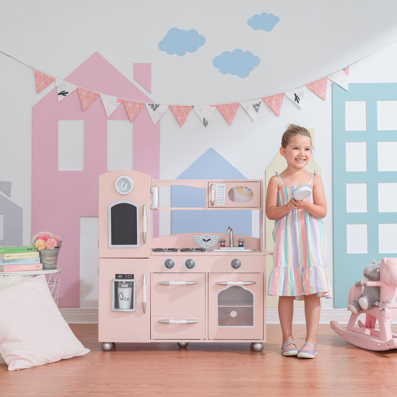 Teamson Kids - Little Chef Westchester Retro Play Kitchen - Pink