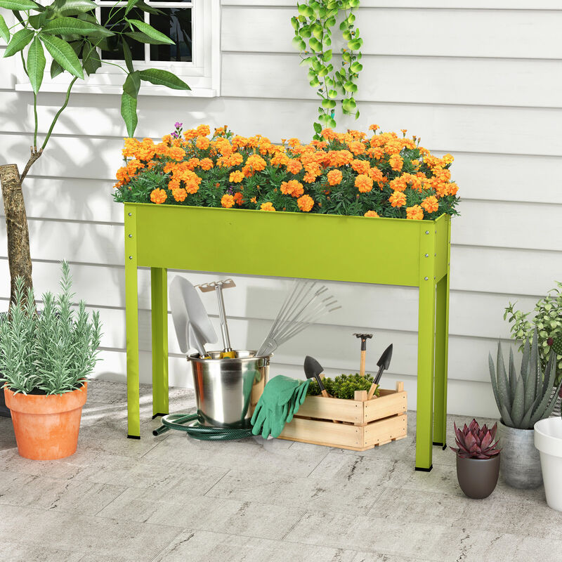 Metal Raised Garden Bed with Legs for Elevated Planting and Gardening