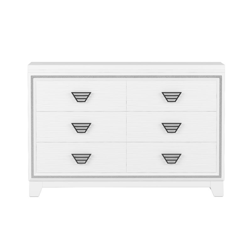 Merax Elegant Dresser Cabinet with 6 Drawers