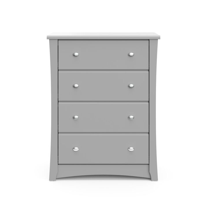 Storkcraft Crescent 4 Drawer Chest (Pebble Gray) – GREENGUARD Gold Certified