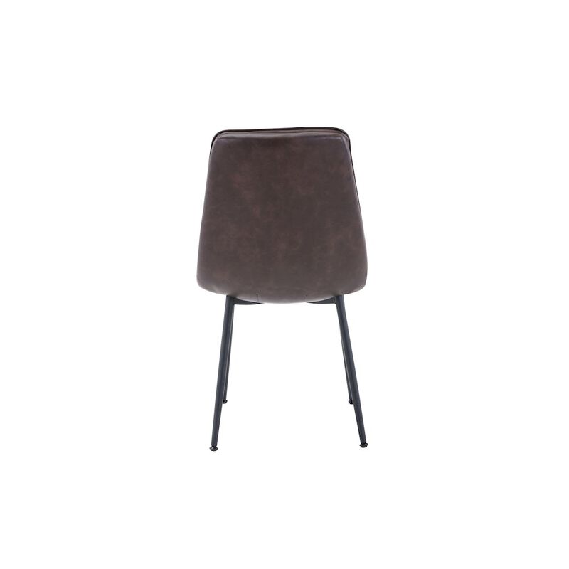 Jofran Draper Mid-Century Modern Upholstered Faux Leather Dining Chair (Set of 4)