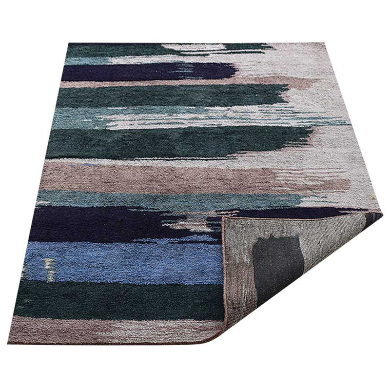 Rugsotic Carpets Hand Knotted Silk 5'x8' Area Rug Abstract Multicolor NS1215