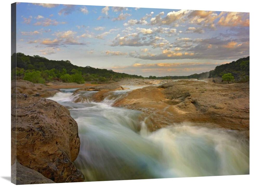 River in Pedernales Falls State Park, Texas-Canvas Art-40x30