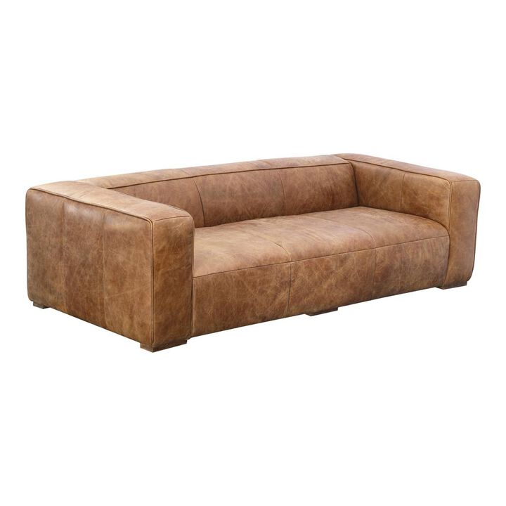 Bolton Cappuccino Top-Grain Leather Sofa, Belen Kox