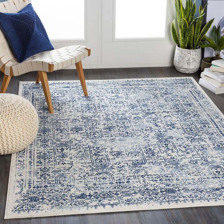 Roma ROM-2308 5'3' x 7'1' Blue Rug