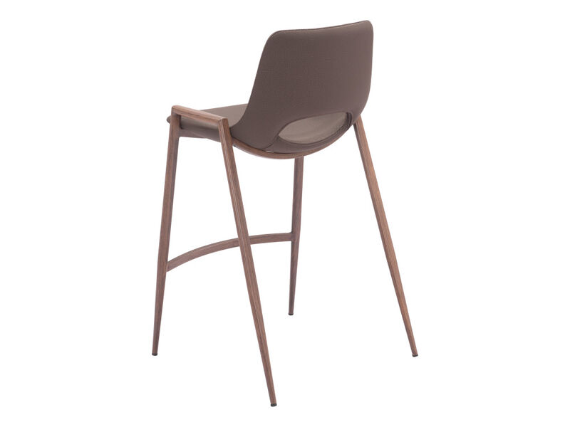 Desi Counter Stool (Set of 2) Brown & Walnut