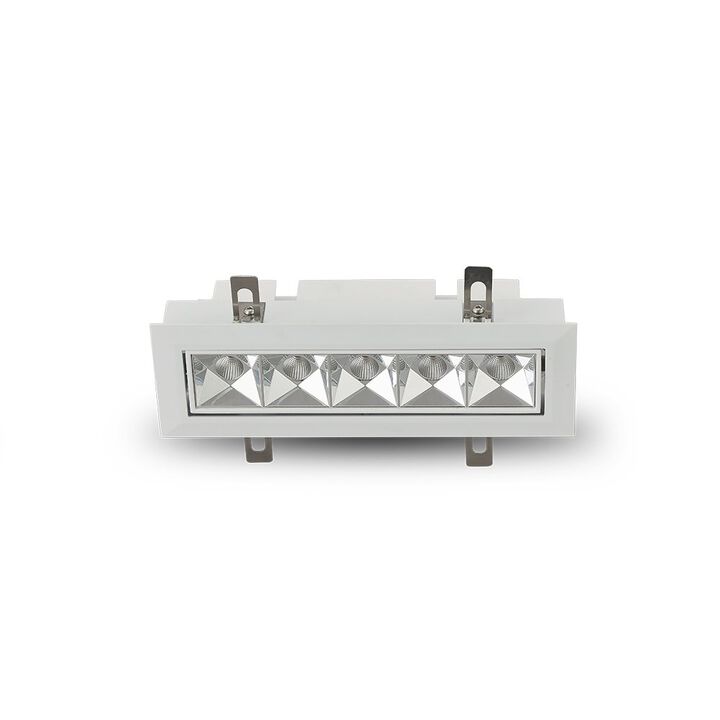VONN Lighting 5 Lights LED Adjustable Recessed Downlight, Stock Item Beam Angle 34, White