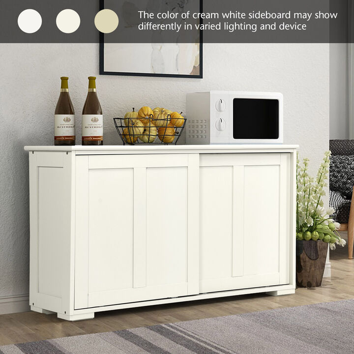 Antique Stackable Kitchen Storage Sideboard with Height Adjustable Shelf