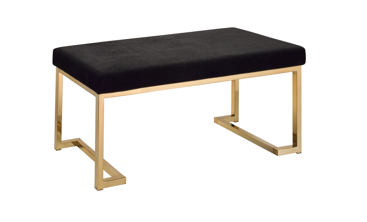 ACME Boice Bench, Black Fabric & Champagne