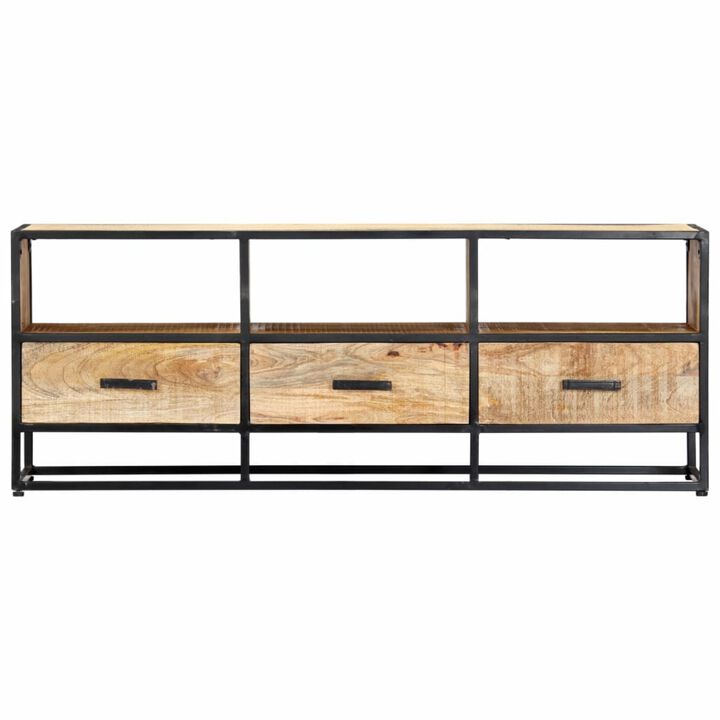 vidaXL TV Cabinet 47.2"x11.8"x17.7" Solid Mango Wood