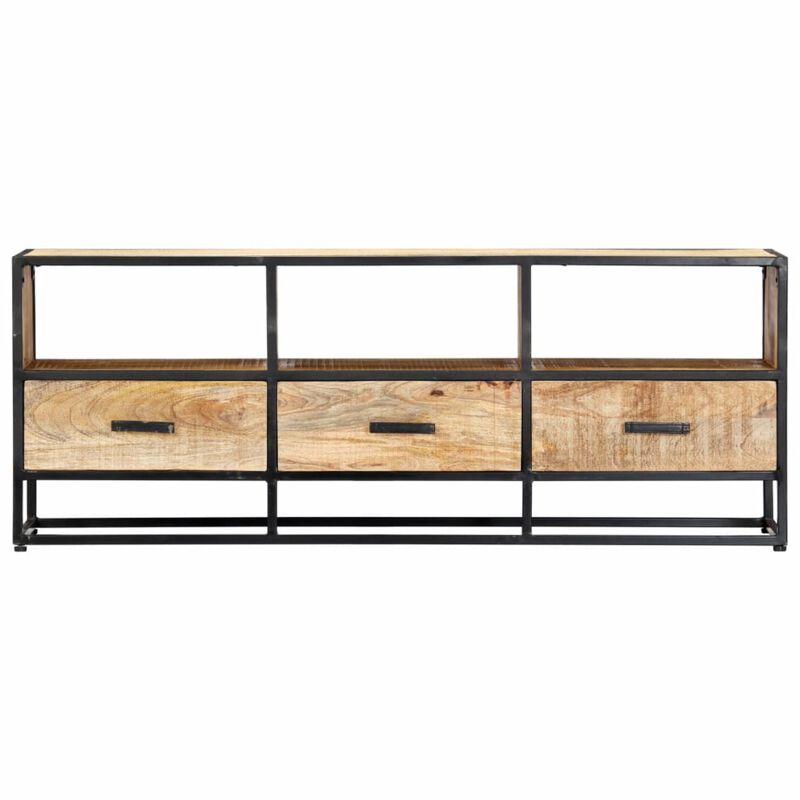 vidaXL TV Cabinet 47.2"x11.8"x17.7" Solid Mango Wood
