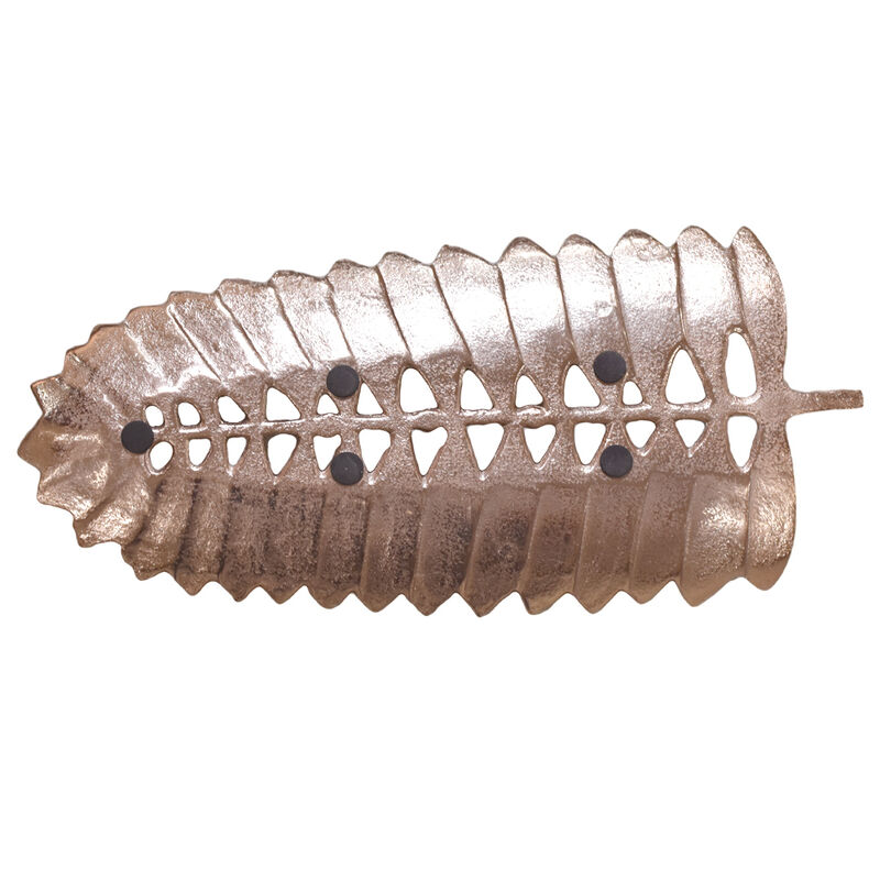 Handmade Decorative Bronze Color Coated 7.87 x 3.54 x 0.59 Inches Aluminium Tray 051AB BBH Home's