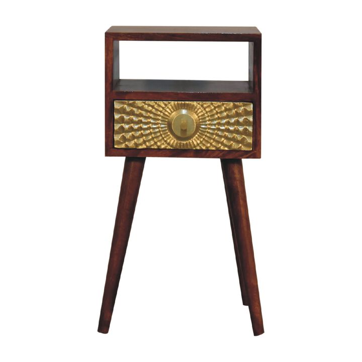 Eden Mini Solid Wood 1 Drawers  NightStand