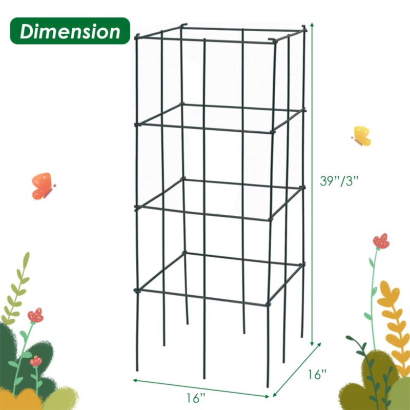 Hivvago 4 Pack Garden Trellis for Climbing Plants for Flower Vegetable