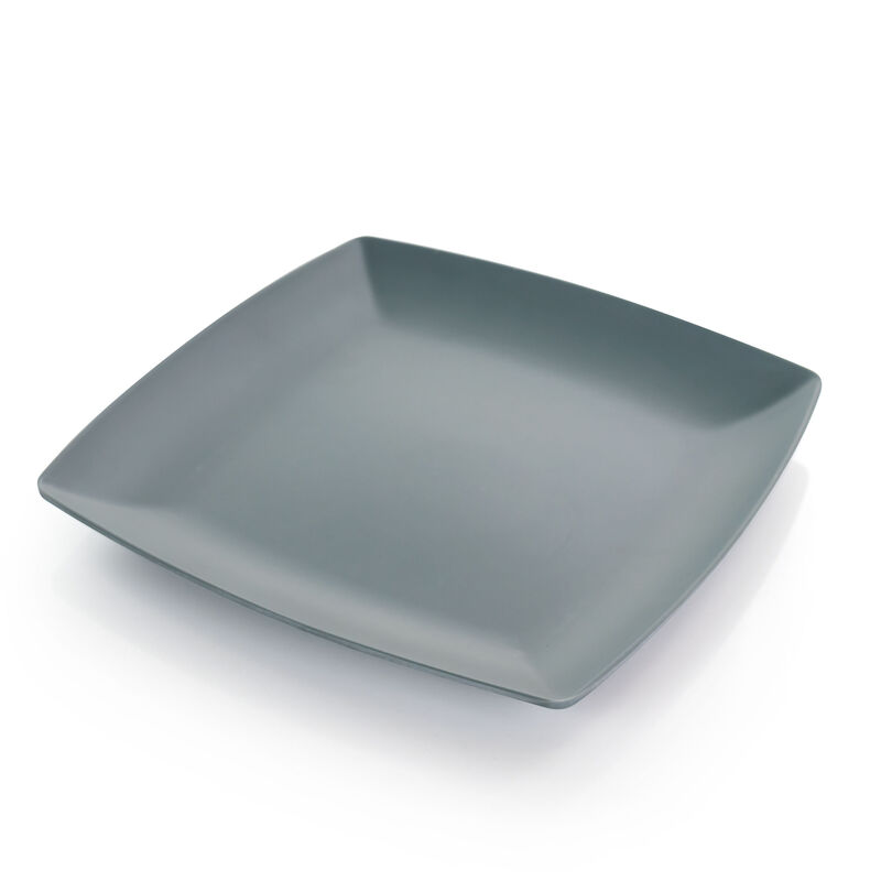 Gibson Home Grayson 4 Piece 8.5 Inch Square Melamine Dessert Plate Set in Assorted Colors