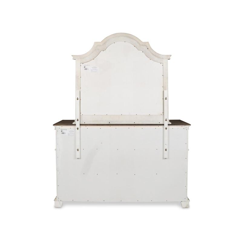 New Classic Furniture Furniture Anastasia 7-Drawer Solid Wood Dresser in Antique White